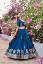 Elephant Embroidery Pure Vichitra Silk Lehenga Choli 6