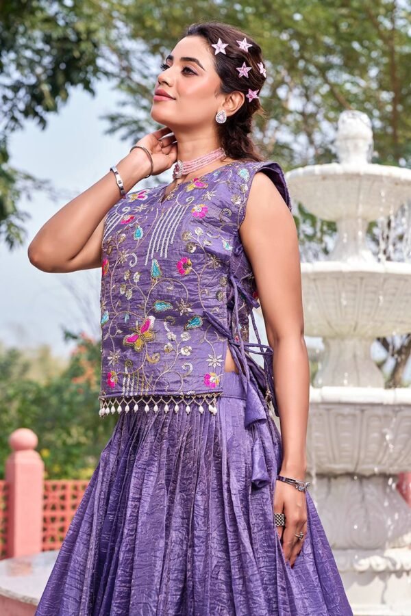 Gold Crush Wedding Lehenga Choli 17