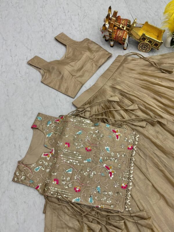 Gold Crush Wedding Lehenga Choli 23