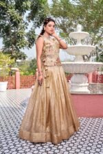 Gold Crush Wedding Lehenga Choli 6