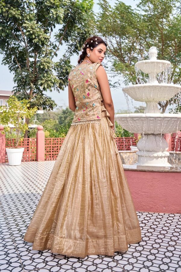 Gold Crush Wedding Lehenga Choli 8