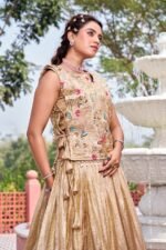 Gold Crush Wedding Lehenga Choli 9