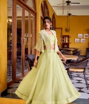 Designer Lehenga Choli with Koti