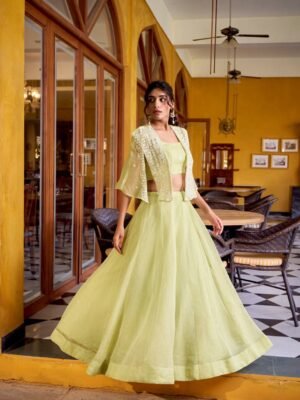 Designer Lehenga Choli with Koti