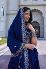 RaniPink BlueWedding Special Lehenga Choli 10