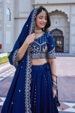RaniPink BlueWedding Special Lehenga Choli 11