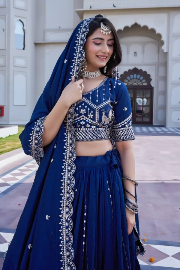 RaniPink BlueWedding Special Lehenga Choli 11