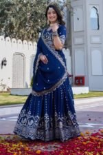 RaniPink BlueWedding Special Lehenga Choli 12