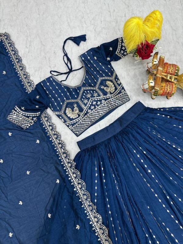 RaniPink BlueWedding Special Lehenga Choli 16