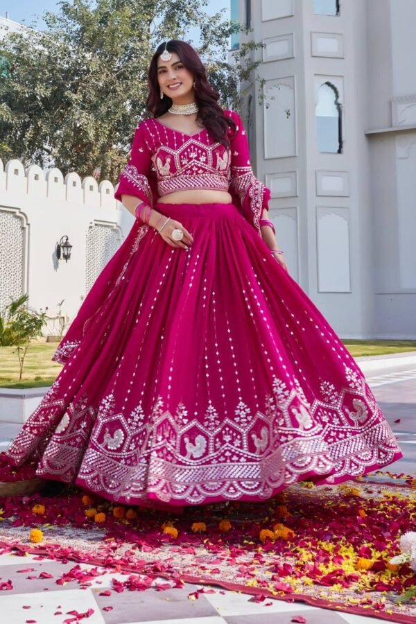 RaniPink BlueWedding Special Lehenga Choli 2