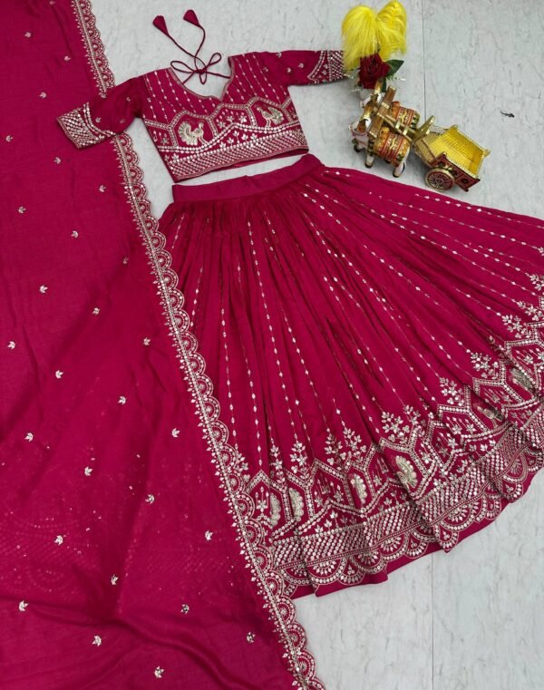 RaniPink BlueWedding Special Lehenga Choli 7