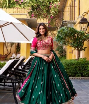 Silk Satin Shahi Wedding Lehenga Choli 3
