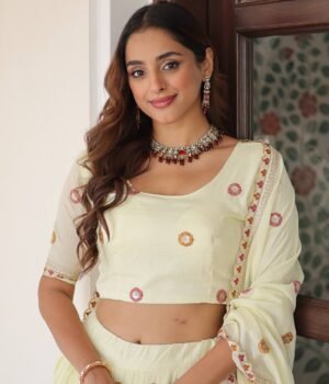 Vichitra Silk Lehenga Choli with Dupatta 4