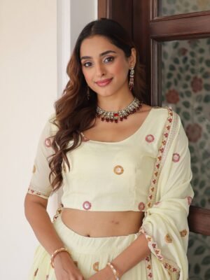 Vichitra Silk Lehenga Choli with Dupatta 4