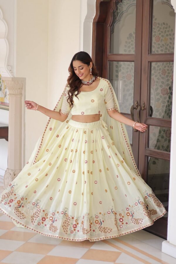 Vichitra Silk Lehenga Choli with Dupatta 6