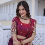 Wine Fendi Silk Lehenga Choli2