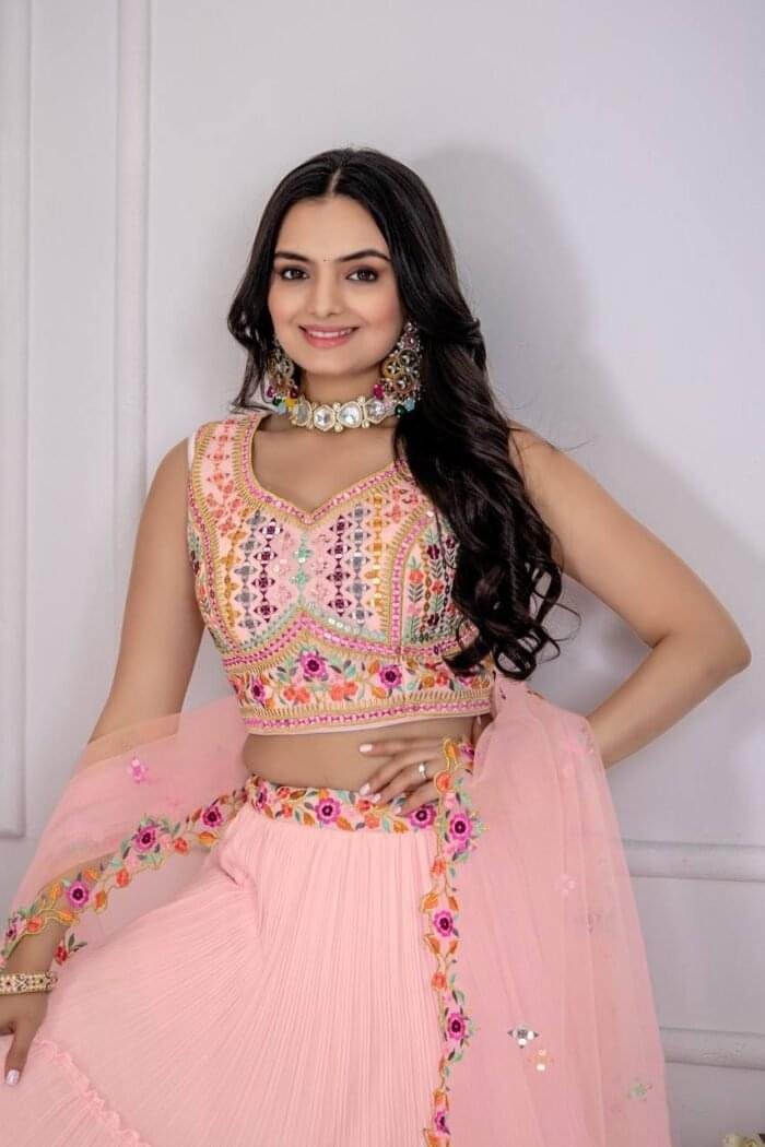 India’s Trusted Online Fashion Store for Ethnic & Western Wear 101 Embroidered Georgette Lehenga Set