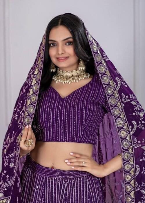 India’s Trusted Online Fashion Store for Ethnic & Western Wear 137 Fox Georgette Embroidered Lehenga Set