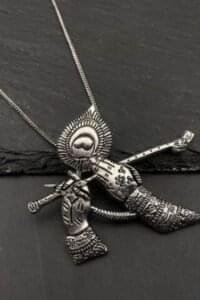 India’s Trusted Online Fashion Store for Ethnic & Western Wear 69 Krishna Flute Oxidized Necklace