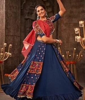 India’s Trusted Online Fashion Store for Ethnic & Western Wear 109 Blue Embroidered Navratri Chaniya Choli
