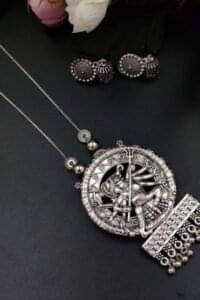 India’s Trusted Online Fashion Store for Ethnic & Western Wear 87 Oxidised Chain Necklace With Jhumka Earrings set