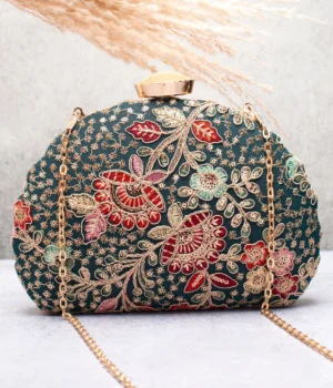 India’s Trusted Online Fashion Store for Ethnic & Western Wear 123 Designer D-Shape Ethnic Clutch