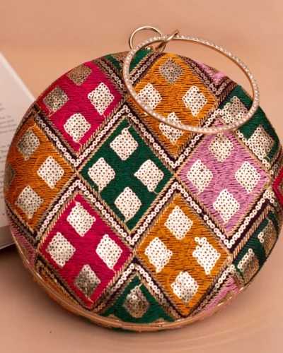 India’s Trusted Online Fashion Store for Ethnic & Western Wear 53 Designer Round Ethnic Clutch